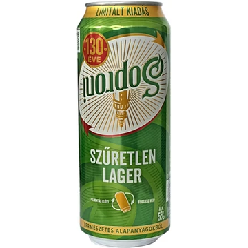 Soproni szűretlen dobozos sör 0,5l