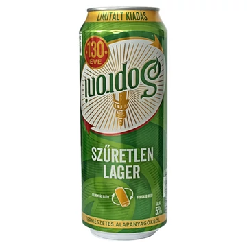 Soproni szűretlen dobozos sör 0,5l