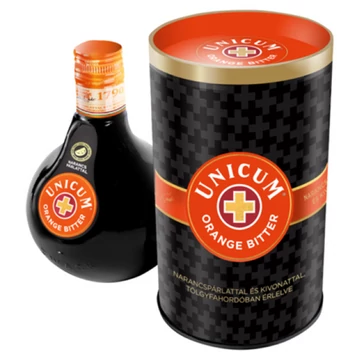 Zwack Unicum Orange Bitter narancs ízesítésű keserűlikőr 0,5l 34,5% DRS, díszdoboz