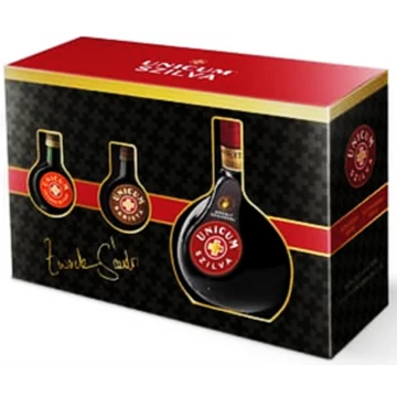 Zwack Unicum Szilva 0,7l 40% + 0,04l Barista + 0,04l Orange, díszdoboz