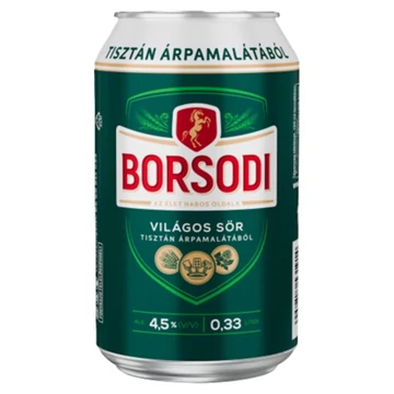 Borsodi dobozos sör 0,5l DRS