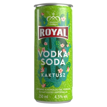Royal Vodka Soda Kaktusz koktél 0,25l 4,5% DRS