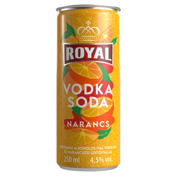 Royal Vodka Soda Narancs koktél 0,25l 4,5% DRS