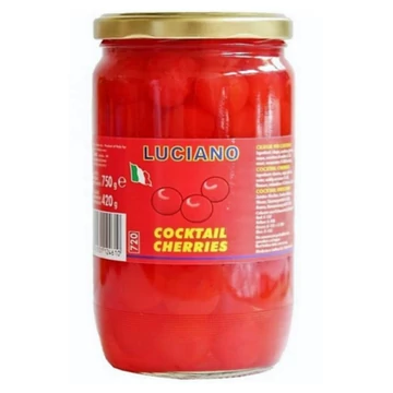 Koktélcseresznye piros szár nélküli 0,75 kg