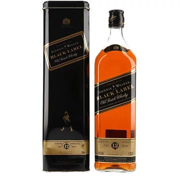 Johnnie Walker Black Label whisky 0,7l 40%, díszdoboz (fém)