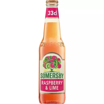 Somersby Raspberry &amp; Lime palackos almabor, málna-lime ízesítéssel 0,33l