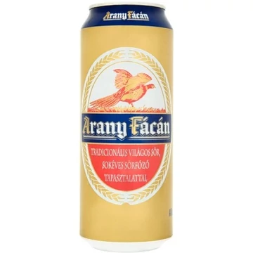 Arany Fácán dobozos sör 0,5l DRS