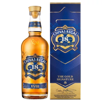 Chivas Regal whisky 0,7l 18 éves 40%, díszdoboz