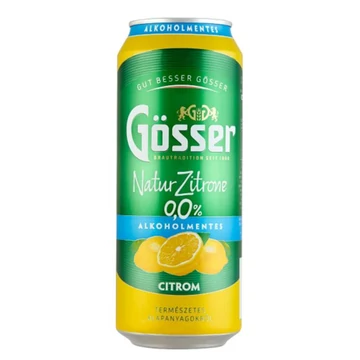 Gösser Natur Zitrone akoholmentes dobozos sör, citromos ízesítéssel 0,5l DRS