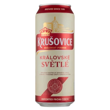Krusovice Svetlé dobozos sör 0,5l DRS