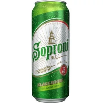 Soproni dobozos sör 0,5l DRS