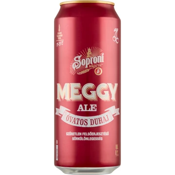 Soproni Óvatos Duhaj dobozos sör, meggy ízesítéssel 0,5l DRS