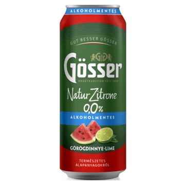 Gösser Natur alkoholmentes dobozos sör, dinnye-lime ízesítéssel 0,5l DRS