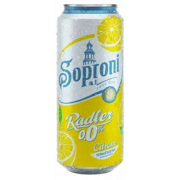 Soproni Radler alkoholmentes dobozos sör, citrom ízesítéssel 0,5l