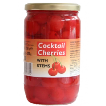 Koktélcseresznye piros száras