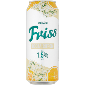Borsodi Friss dobozos sör, bodza-citrom ízesítéssel 0,5l