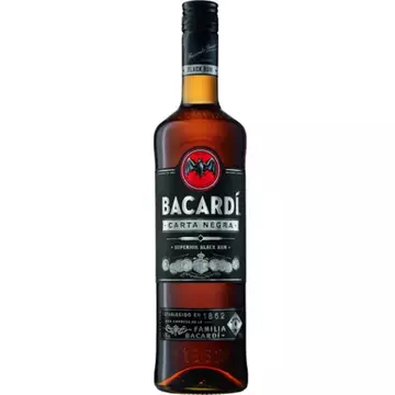 Bacardi Carta Negra (Black) rum 0,7l 37,5% DRS