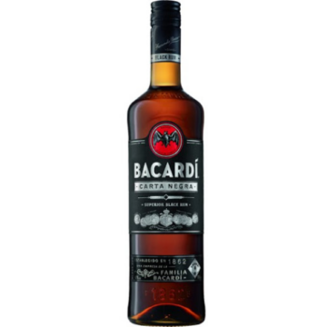 Bacardi Carta Negra (Black) rum 0,7l 37,5%