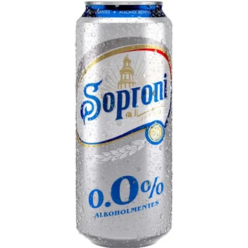 Soproni alkoholmentes dobozos sör 0,5l DRS