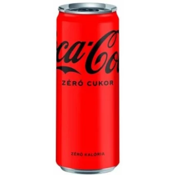 Coca-Cola Zero szénsavas üdítőital 0,33l DRS
